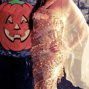 Goddess gold dress